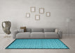 Machine Washable Abstract Light Blue Contemporary Rug in a Living Room, wshcon1060lblu