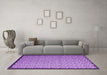 Machine Washable Abstract Purple Contemporary Area Rugs in a Living Room, wshcon1060pur