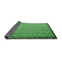 Sideview of Abstract Emerald Green Contemporary Rug, con1060emgrn