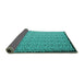 Sideview of Abstract Turquoise Contemporary Rug, con1060turq