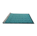 Sideview of Machine Washable Abstract Light Blue Contemporary Rug, wshcon1060lblu