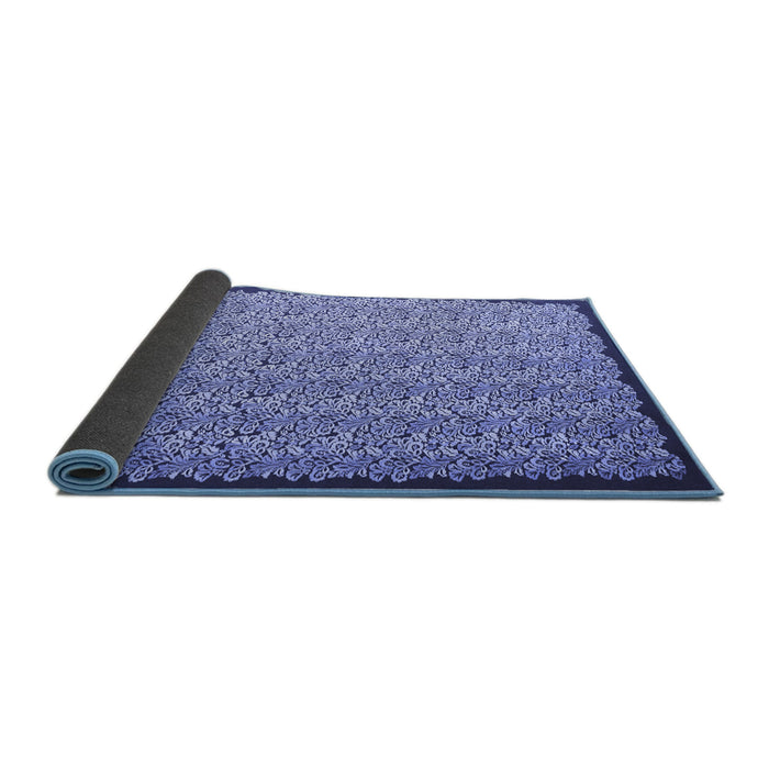 Sideview of Abstract Blue Contemporary Rug, con1060blu