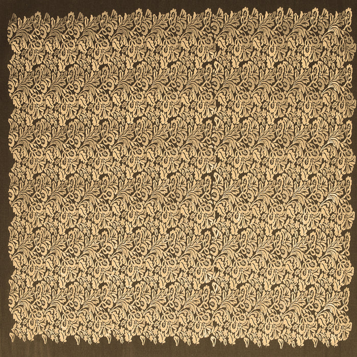 Square Abstract Brown Contemporary Rug, con1060brn