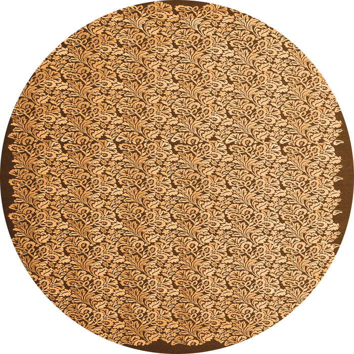 Square Abstract Orange Contemporary Rug, con1060org