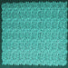 Square Machine Washable Abstract Turquoise Contemporary Area Rugs, wshcon1060turq