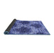 Sideview of Abstract Blue Contemporary Rug, con1061blu