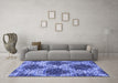 Machine Washable Abstract Blue Contemporary Rug in a Living Room, wshcon1061blu