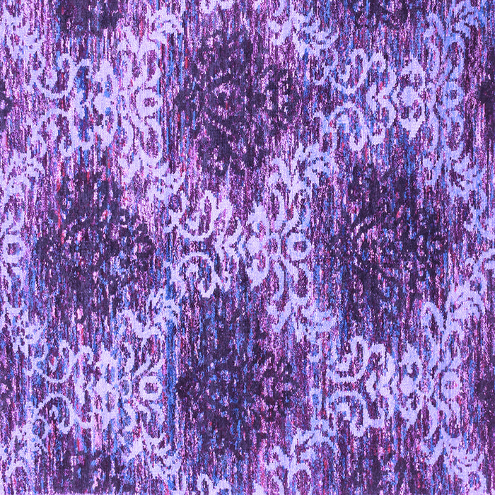 Square Machine Washable Abstract Purple Contemporary Area Rugs, wshcon1061pur