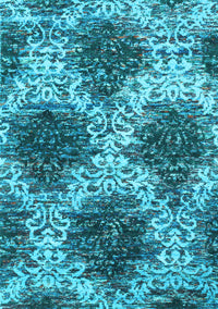 Abstract Light Blue Contemporary Rug, con1061lblu