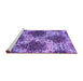Sideview of Machine Washable Abstract Purple Contemporary Area Rugs, wshcon1061pur