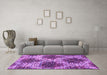 Machine Washable Abstract Pink Contemporary Rug in a Living Room, wshcon1061pnk