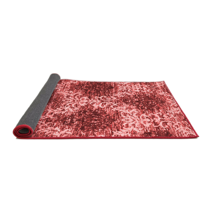 Abstract Red Contemporary Area Rugs