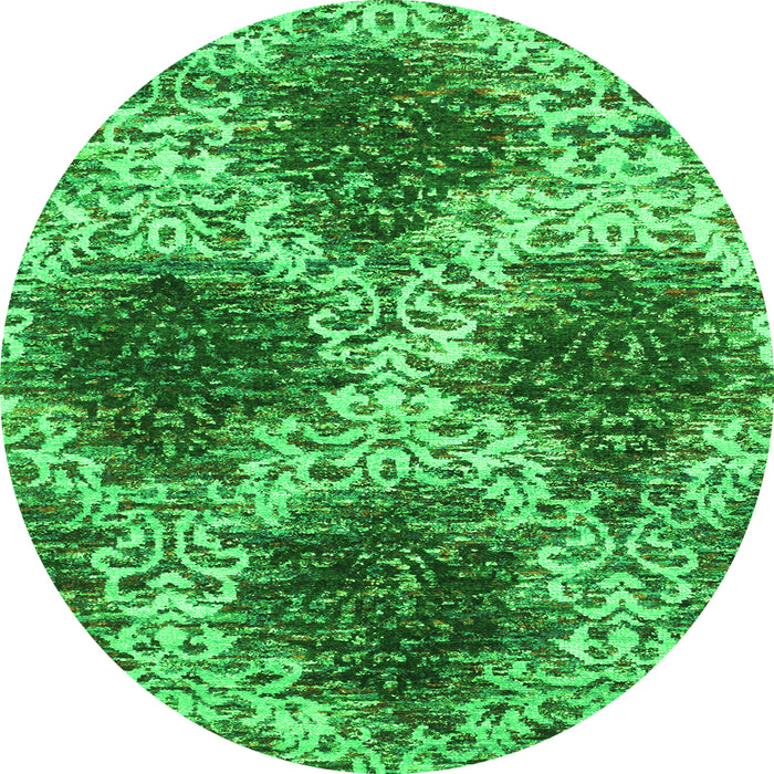 Machine Washable Abstract Green Contemporary Area Rugs, wshcon1061grn