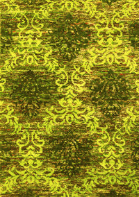 Abstract Yellow Contemporary Rug, con1061yw