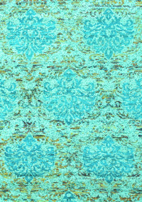 Abstract Turquoise Contemporary Rug, con1062turq