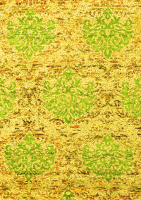 Abstract Yellow Contemporary Rug, con1062yw