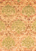 Serging Thickness of Machine Washable Abstract Orange Contemporary Area Rugs, wshcon1062org