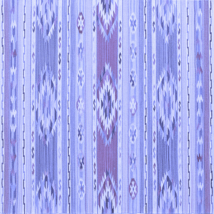 Square Abstract Blue Contemporary Rug, con1063blu