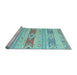 Sideview of Machine Washable Abstract Light Blue Contemporary Rug, wshcon1063lblu