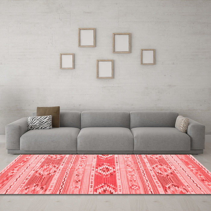 Contemporary Red Washable Rugs