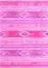 Machine Washable Abstract Pink Contemporary Rug, wshcon1063pnk