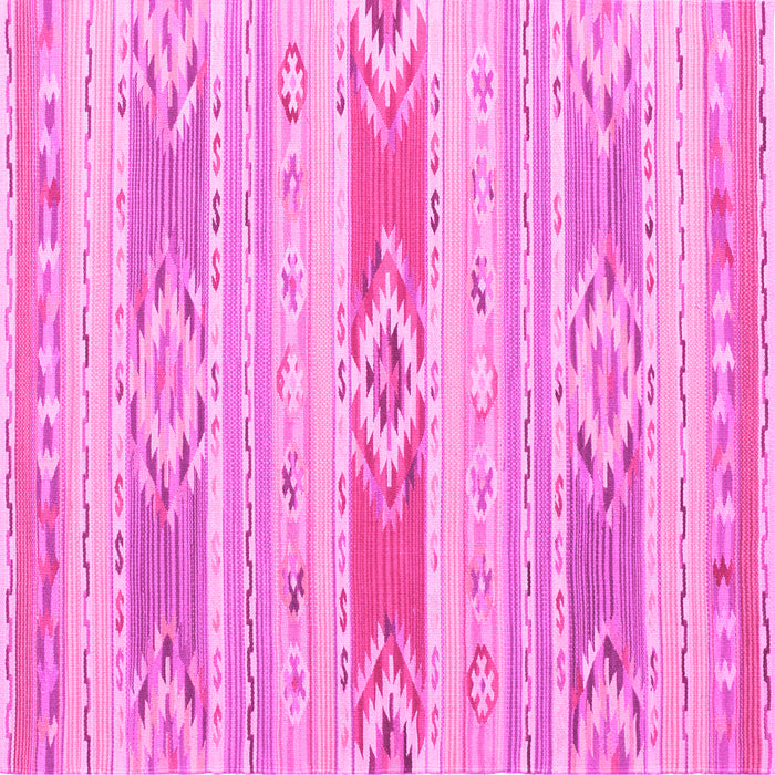 Square Machine Washable Abstract Pink Contemporary Rug, wshcon1063pnk