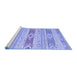 Sideview of Machine Washable Abstract Blue Contemporary Rug, wshcon1063blu