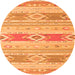 Machine Washable Abstract Orange Contemporary Area Rugs, wshcon1063org