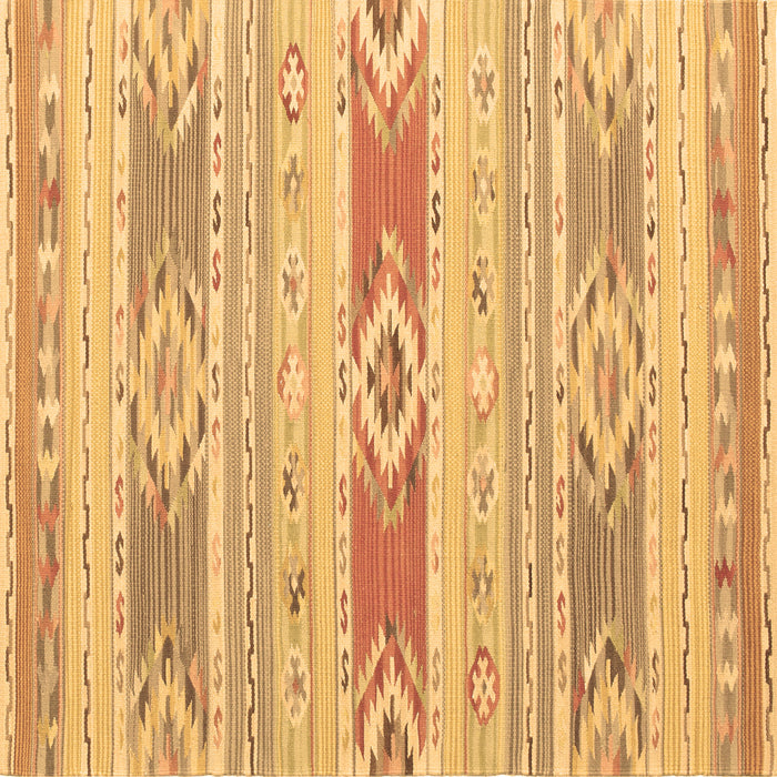 Square Machine Washable Abstract Brown Contemporary Rug, wshcon1063brn