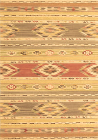 Abstract Brown Contemporary Rug, con1063brn