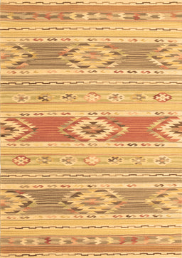 Abstract Brown Contemporary Rug, con1063brn