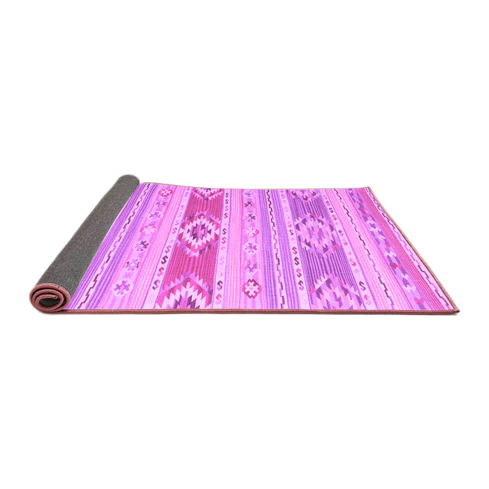 Sideview of Abstract Purple Contemporary Rug, con1063pur