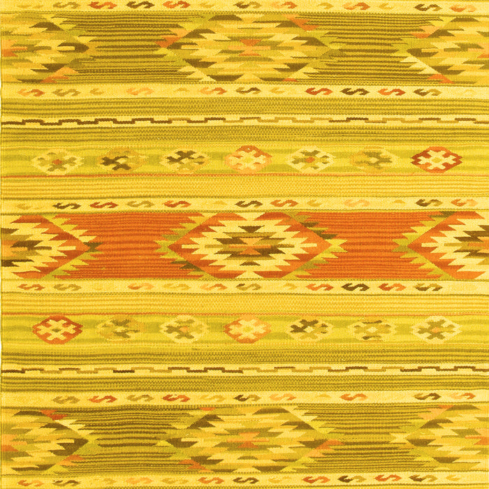 Abstract Yellow Contemporary Rug, con1063yw