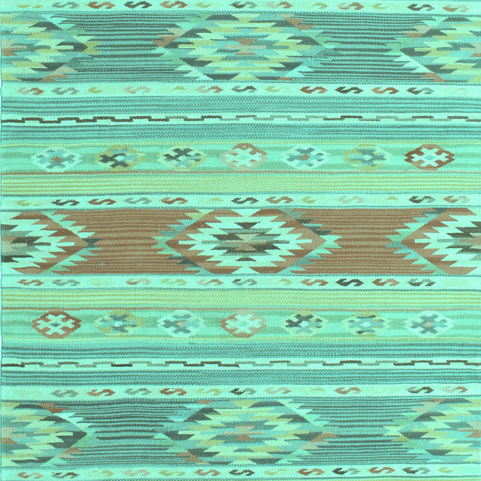 Machine Washable Abstract Turquoise Contemporary Area Rugs, wshcon1063turq