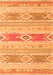 Serging Thickness of Machine Washable Abstract Orange Contemporary Area Rugs, wshcon1063org
