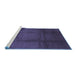 Sideview of Machine Washable Abstract Blue Contemporary Rug, wshcon1064blu