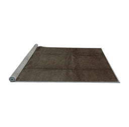 Sideview of Machine Washable Abstract Light Blue Contemporary Rug, wshcon1064lblu