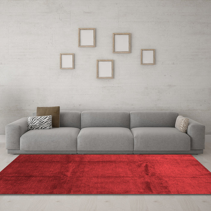 Contemporary Red Washable Rugs