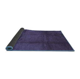 Sideview of Abstract Blue Contemporary Rug, con1064blu