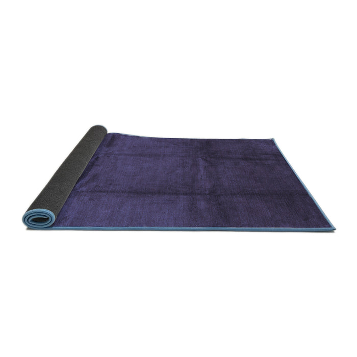 Sideview of Abstract Blue Contemporary Rug, con1064blu