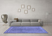 Machine Washable Abstract Blue Contemporary Rug in a Living Room, wshcon1065blu