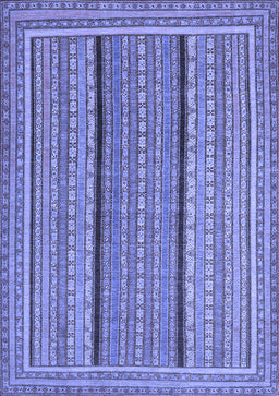 Abstract Blue Contemporary Rug, con1065blu