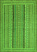 Serging Thickness of Machine Washable Abstract Green Contemporary Area Rugs, wshcon1065grn