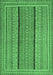 Machine Washable Abstract Emerald Green Contemporary Area Rugs, wshcon1065emgrn