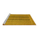 Sideview of Machine Washable Abstract Yellow Contemporary Rug, wshcon1065yw