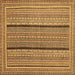 Square Abstract Brown Contemporary Rug, con1065brn