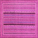 Square Machine Washable Abstract Pink Contemporary Rug, wshcon1065pnk