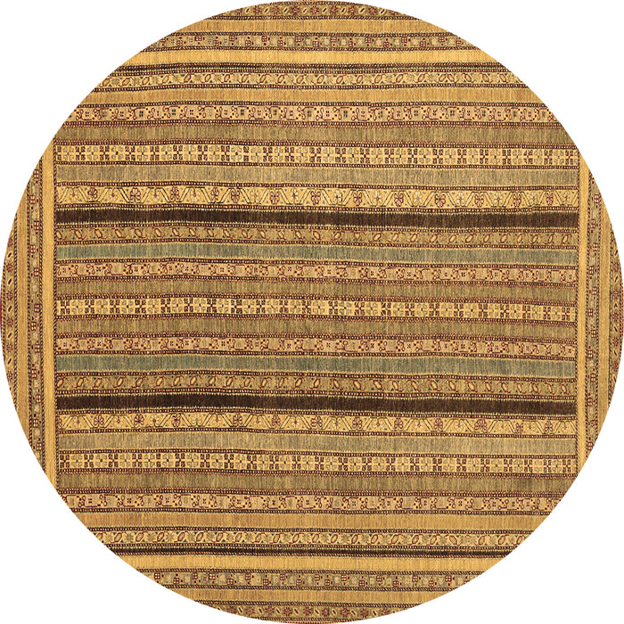 Round Machine Washable Abstract Brown Contemporary Rug, wshcon1065brn