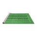 Sideview of Machine Washable Abstract Emerald Green Contemporary Area Rugs, wshcon1065emgrn