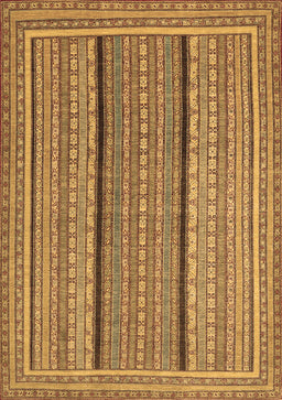 Abstract Brown Contemporary Rug, con1065brn